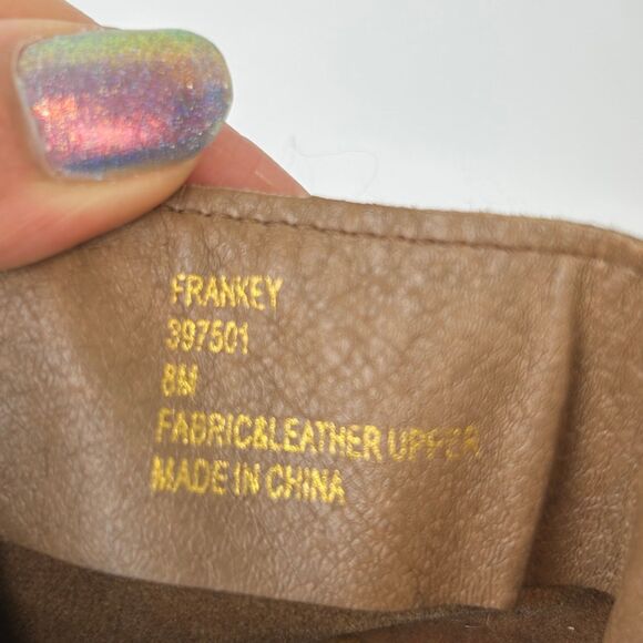 Rampage Frankey Tan Suede Fringe Western Ankle Boots Heeled Cowgirl Boho Shoes 8 - Picture 9 of 12